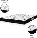 Colchão Casal Espuma 138x188x12cm Polar Branco / Preto