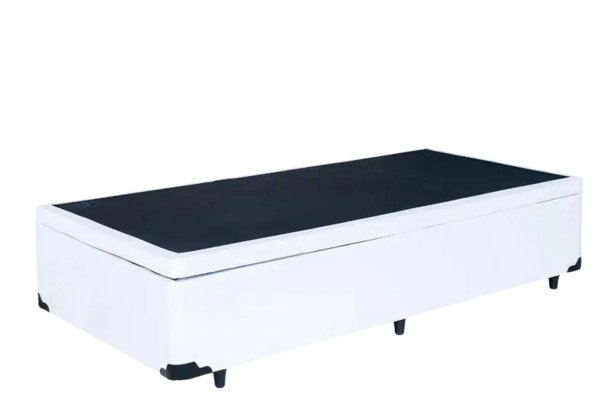 Cama Box Baú Solteiro  Reforçado  Suede Corino 41x88x188