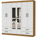 Guarda Roupa Hercules com 6 Portas 4 Gavetas e Espelho