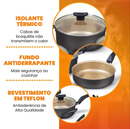 Jogo de Panelas Antiaderentes 10 peças Varias Cores Conjunto Tampa de Vidro