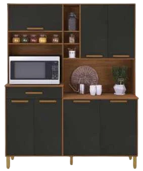 Cozinha Compacta Indekes Braga com 7 Portas e 1 Gaveta - 160cm de largura