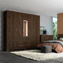 Guarda Roupa Hercules com 6 Portas 4 Gavetas e Espelho