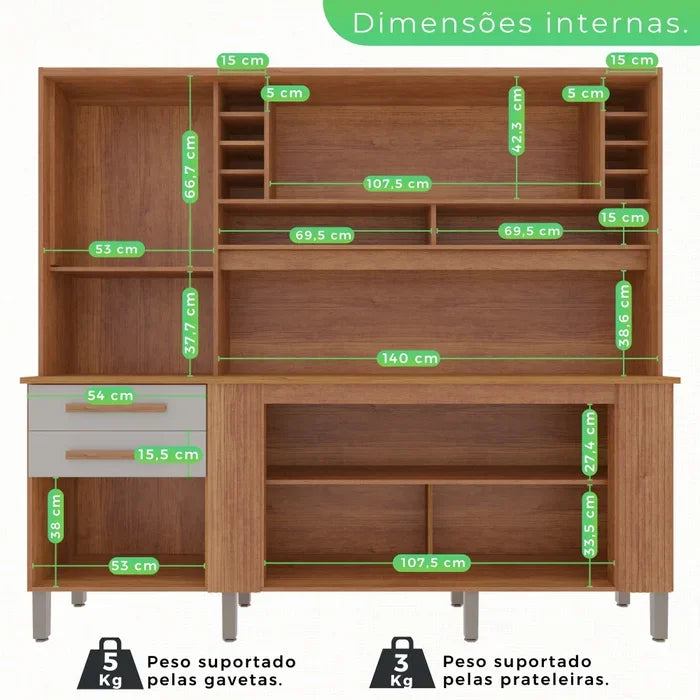 KIT COZINHA NAPOLES 160cm