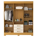 Guarda Roupa Capelinha 4 Portas 3 Gavetas c/ espelho