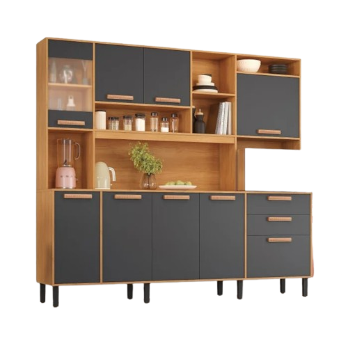 KIT COZINHA NAPOLES 220cm C/Vidro