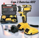 FURADEIRA PARAFUSADEIRA SEM FIO A BATERIA 48V 3/8 10MM COM MALETA E ACESSÓRIOS