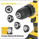 FURADEIRA PARAFUSADEIRA SEM FIO A BATERIA 48V 3/8 10MM COM MALETA E ACESSÓRIOS