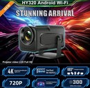 Mini Projetor Hy320 | Android + HD 1080p | Wifi & Bluetooth|  Tela de  até  130 Polegadas.