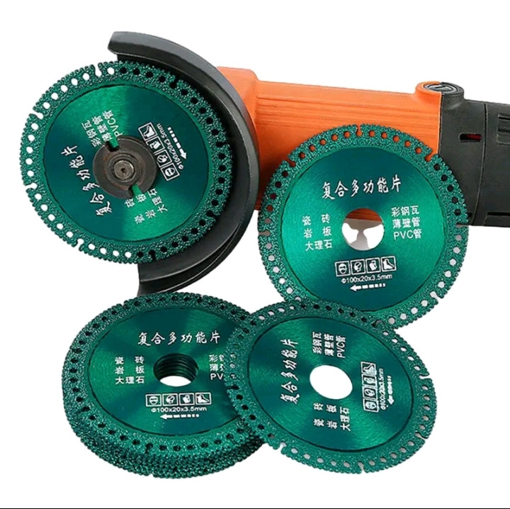 Disco de Corte Diamante 6 em 1 Lamina de Serra Multifuncional 100mm para Cortes Ultra Rápidos é Preciso.