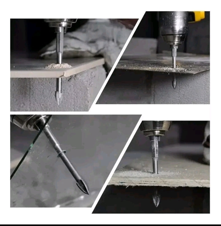 KIT Jogo 7 Brocas Fura Titânio, Concreto, Porcelanato.