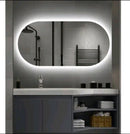 Espelho Oval Grande De Vidro 80×50 Com Led Quente Frio Para Banheiro Quarto Sala.