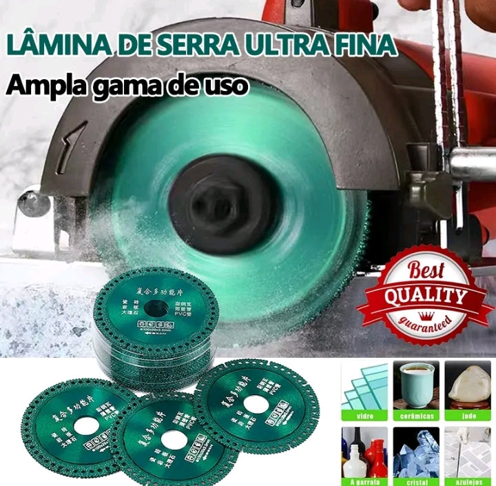 Disco de Corte Diamante 6 em 1 Lamina de Serra Multifuncional 100mm para Cortes Ultra Rápidos é Preciso.