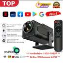 Mini Projetor Hy320 | Android + HD 1080p | Wifi & Bluetooth|  Tela de  até  130 Polegadas.