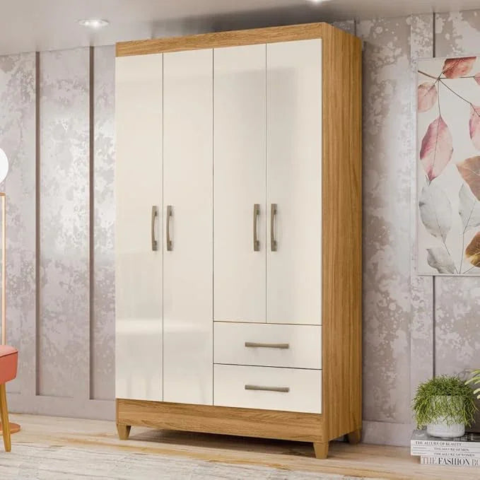 Roupeiro Chile 4 portas Nature Off-white