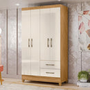 Roupeiro Chile 4 portas Nature Off-white